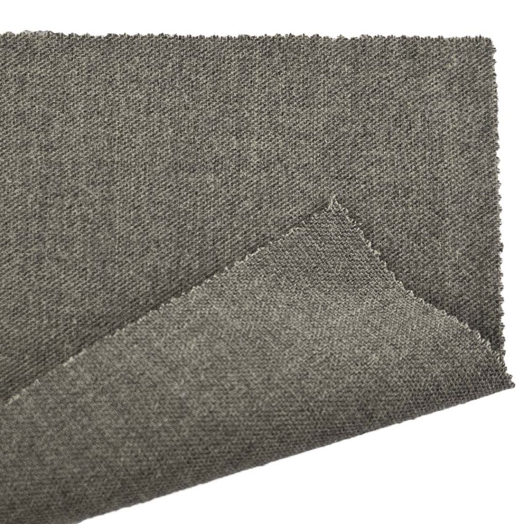 400gsm (14.1 oz) 92% Polyester 5% Viscose 3% Polyurethane Leather Heather Soft Hand Feel Fabric Blazer Coat 14727