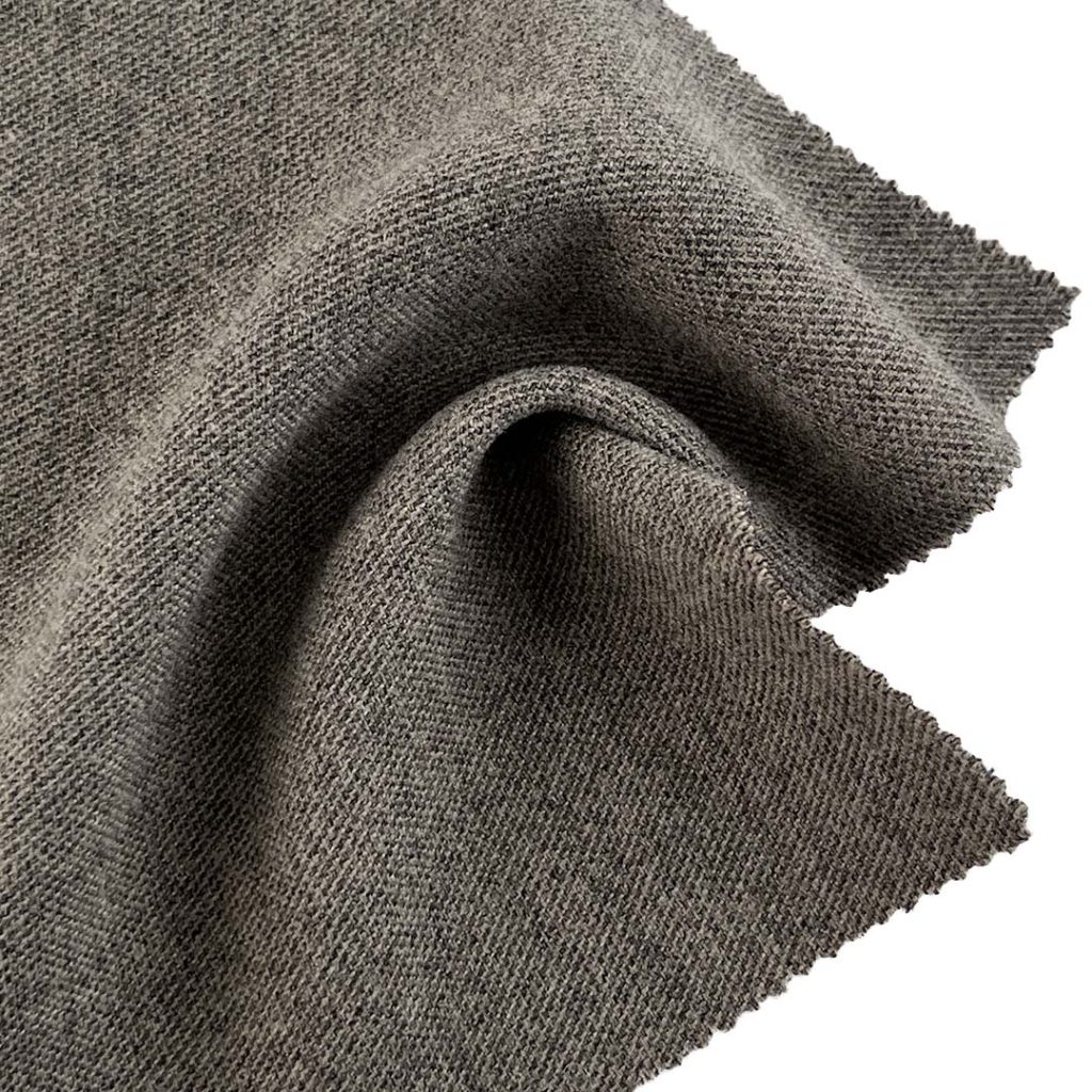 400gsm (14.1 oz) 92% Polyester 5% Viscose 3% Polyurethane Leather Heather Soft Hand Feel Fabric Blazer Coat 14727