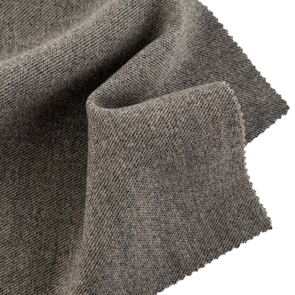 400gsm (14.1 oz) 92% Polyester 5% Viscose 3% Polyurethane Leather Heather Soft Hand Feel Fabric Blazer Coat 14727