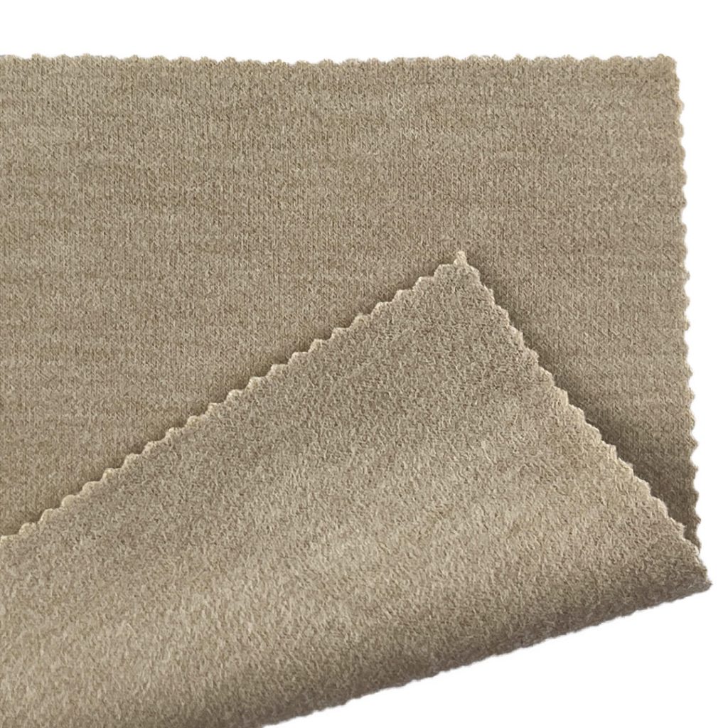 310gsm (10.9 oz) Front 46% Viscose 45% Acrylic 9% Spandex Back 7% Wool 37% Viscose 48% Acrylic 8% Spandex Cashmere Soft Hand Feel Fabric Sweater Cardigan 21138