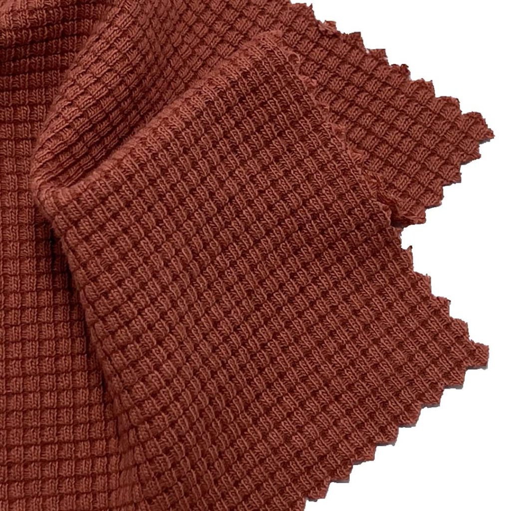 250gsm (8.8 oz) 100% Cotton Waffle Soft Hand Feel Fabric Sweatshirt Pants A0314313