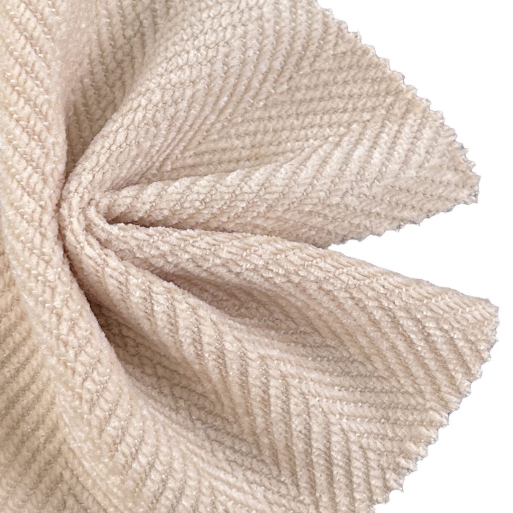 320gsm (11.3 oz) 95% Polyester 5% Spandex Chenille Soft Hand Feel Fabric Jacket Pants 3251#