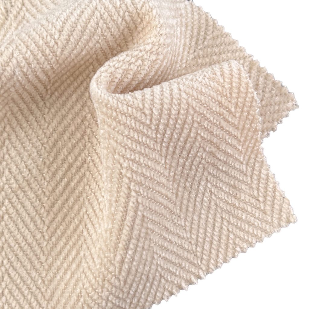 320gsm (11.3 oz) 95% Polyester 5% Spandex Chenille Soft Hand Feel Fabric Jacket Pants 3251#