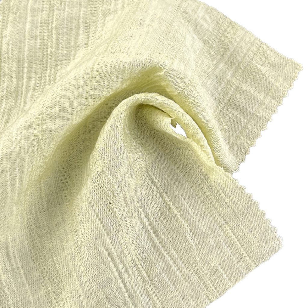 100gsm (3.5 oz) 85% Tencel 15% Polyamide Plisse Crinkled Textured Hand Feel Fabric Dress Skirt 3383#