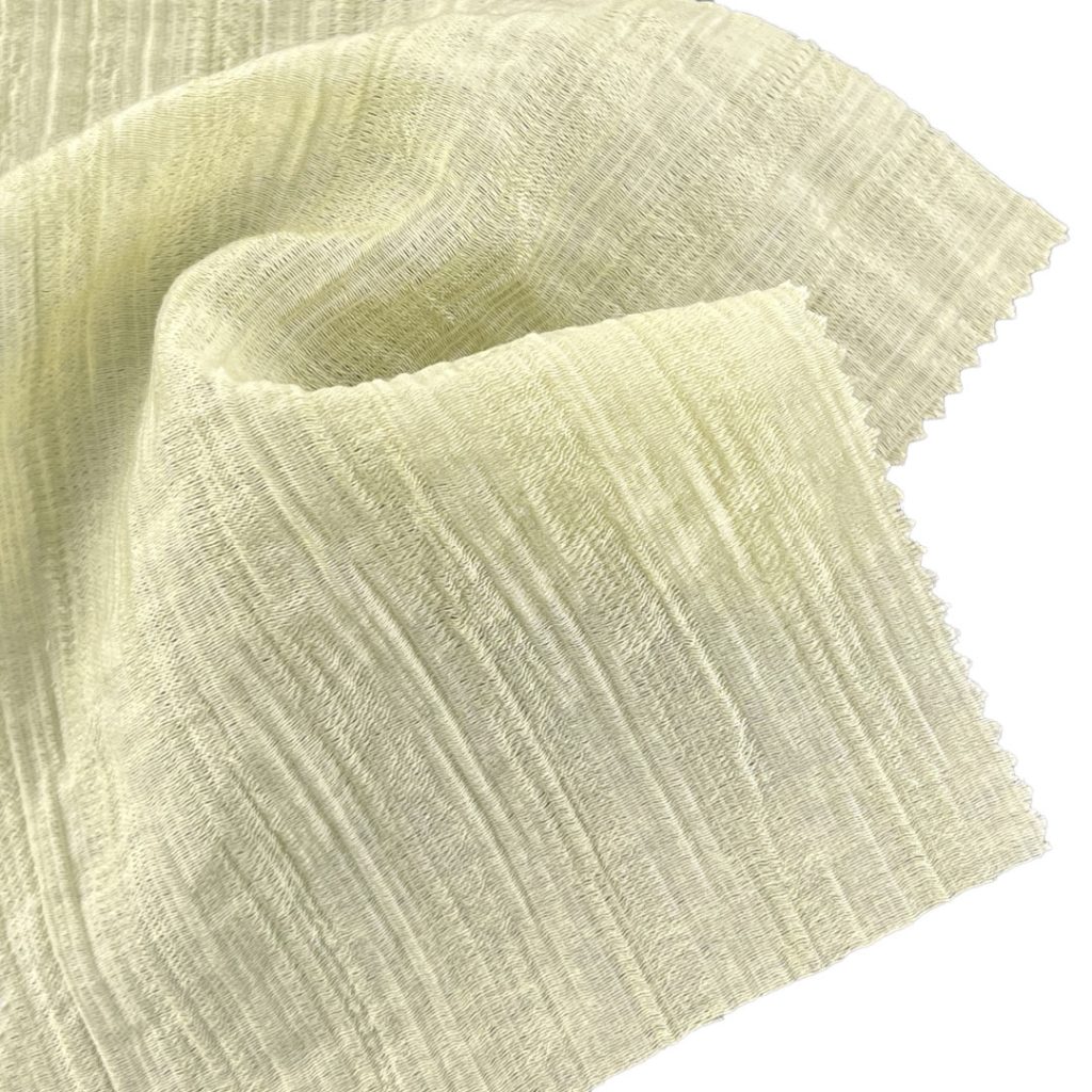 100gsm (3.5 oz) 85% Tencel 15% Polyamide Plisse Crinkled Textured Hand Feel Fabric Dress Skirt 3383#