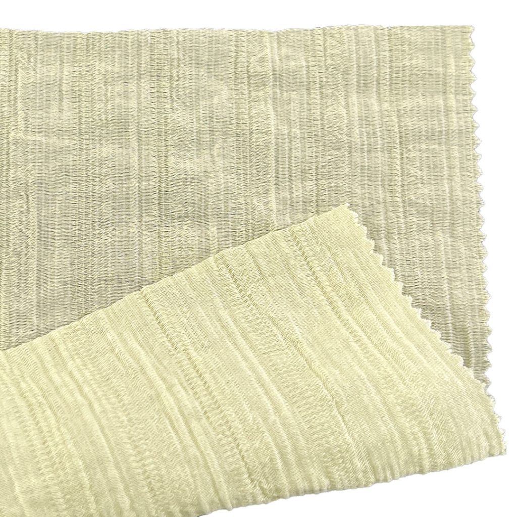 100gsm (3.5 oz) 85% Tencel 15% Polyamide Plisse Crinkled Textured Hand Feel Fabric Dress Skirt 3383#