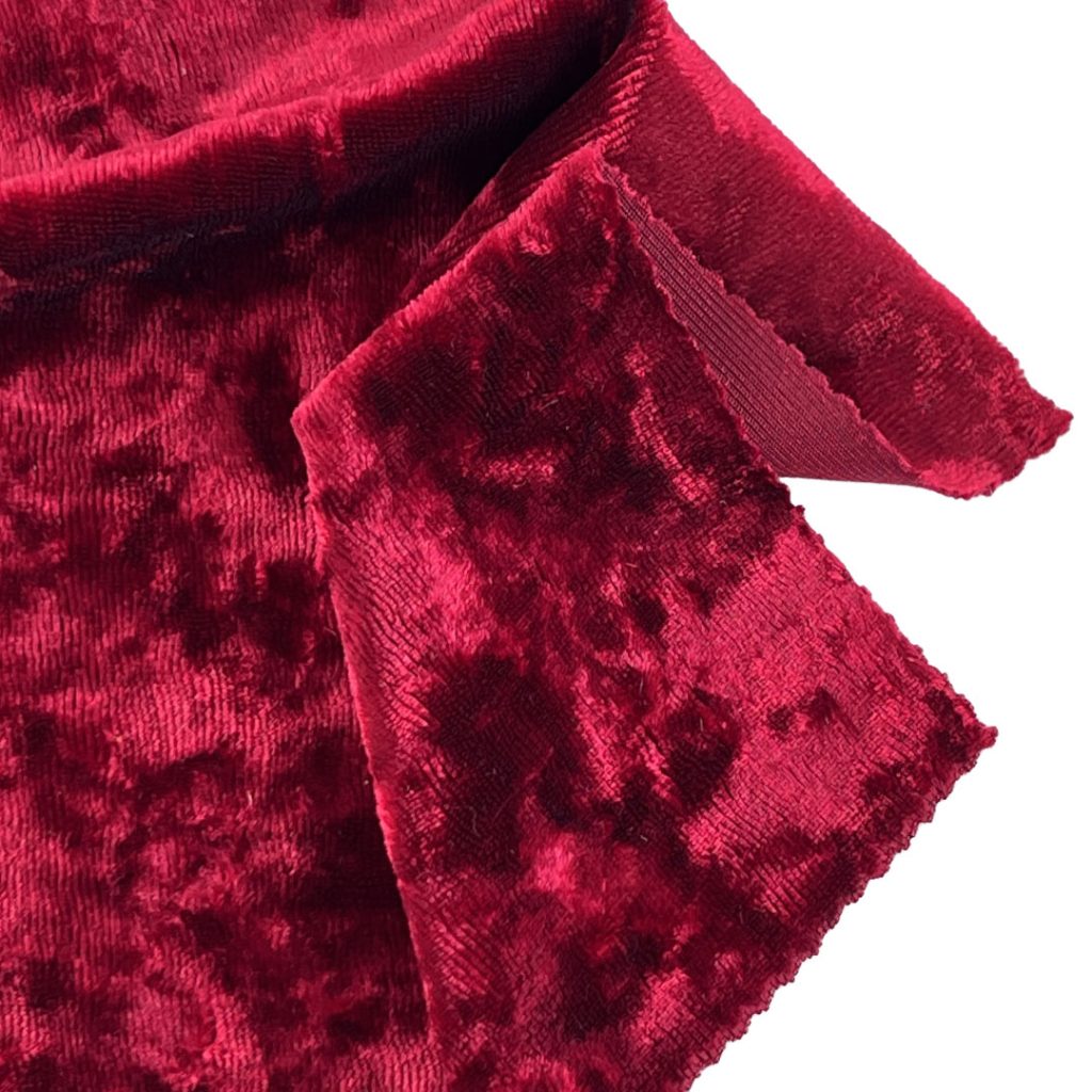 280gsm (9.9 oz) 95% Polyester 5% Spandex Crushed Velvet Plush Hand Feel Fabric Dress Costume 6055