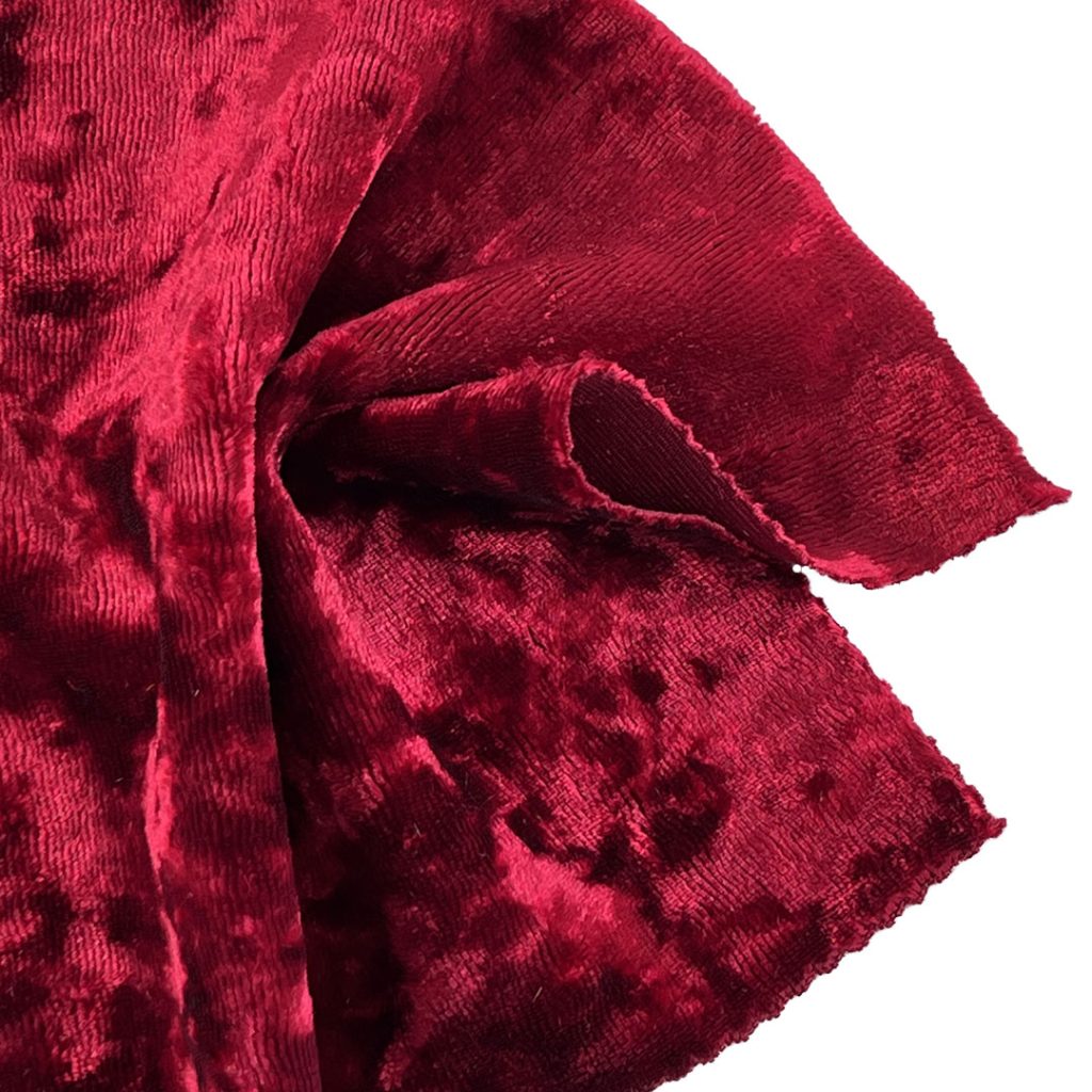 280gsm (9.9 oz) 95% Polyester 5% Spandex Crushed Velvet Plush Fabric Dress Skirt 6065