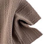 280gsm (9.9 oz) 93% Cotton 7% Spandex Cable Jacquard Breathable Soft Hand Feel Fabric Dress Cardigan 6664#