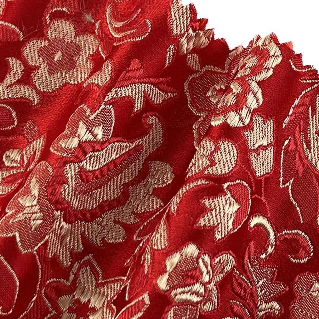 100% Polyester Brocade Ripstop Crisp Hand Feel Fabric Wedding Dress Evening Gown 67004