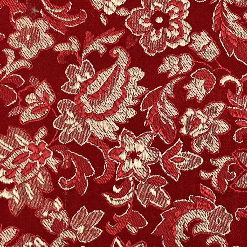 100% Polyester Brocade Ripstop Crisp Hand Feel Fabric Wedding Dress Evening Gown 67004