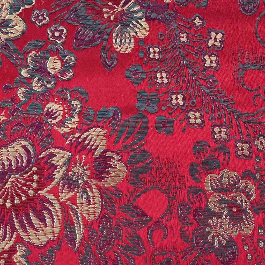 100% Polyester Brocade Crisp Hand Feel Ripstop Fabric Curtain Evening Gown 67011