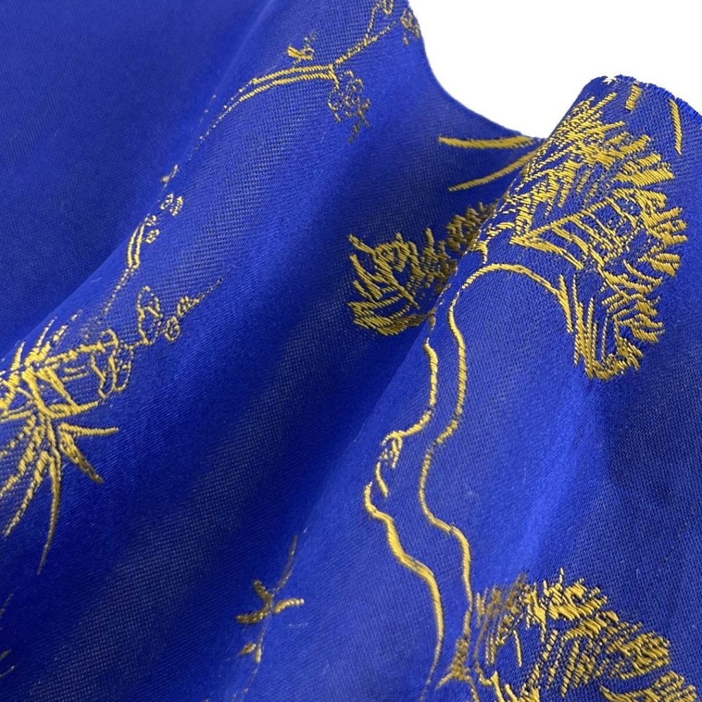 50% Polyester 50% Viscose Brocade Ripstop Crisp Hand Feel Fabric Wedding Dress Evening Gown Curtain 78#