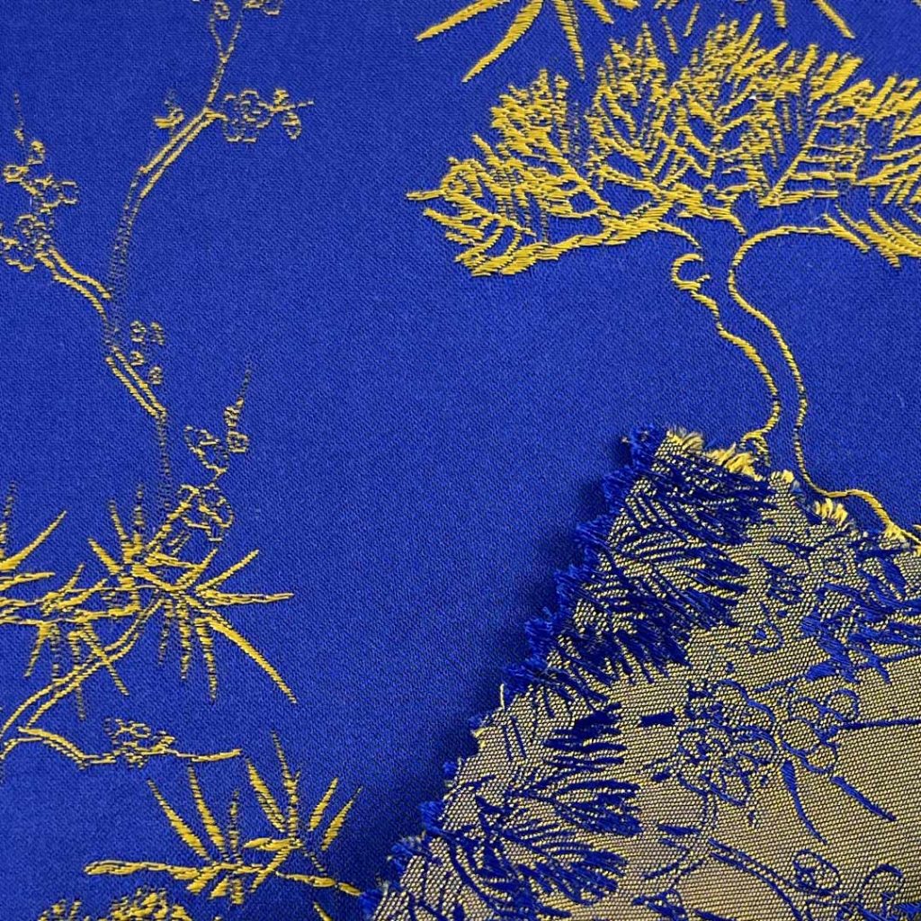 50% Polyester 50% Viscose Brocade Ripstop Crisp Hand Feel Fabric Wedding Dress Evening Gown Curtain 78#