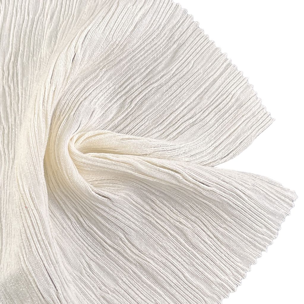 90gsm (3.2 oz) 12% Polyamide 88% Viscose Plisse Crinkled Textured Hand Feel Fabric Dress Skirt 805-2#