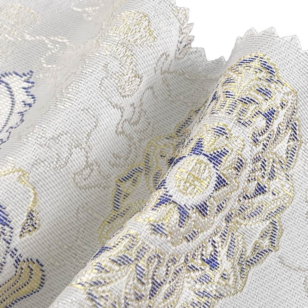 100% Polyester Brocade Ripstop Crisp Hand Feel Fabric Bed Runner Table Runner A743