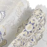 100% Polyester Brocade Ripstop Crisp Hand Feel Fabric Bed Runner Table Runner A743