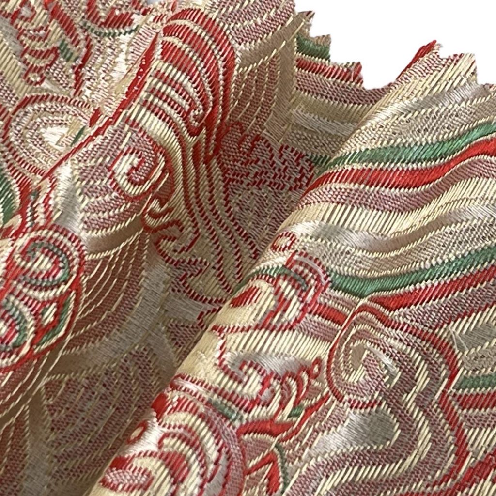 100% Polyester Brocade Ripstop Crisp Hand Feel Fabric Evening Dress Curtain C6160-3