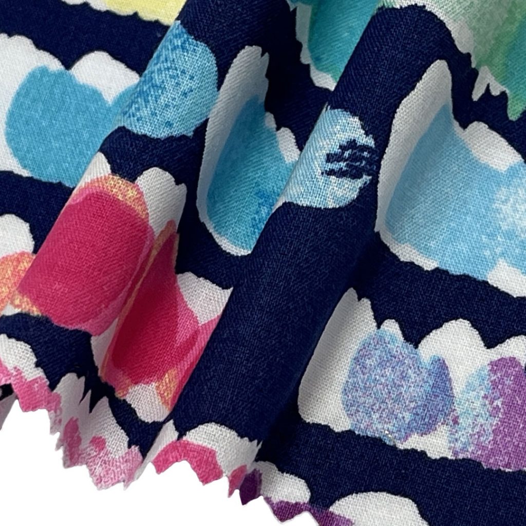 90gsm (3.2 oz) 100% Cotton Printed Fabric Shirt Dress Beachwear H1-390