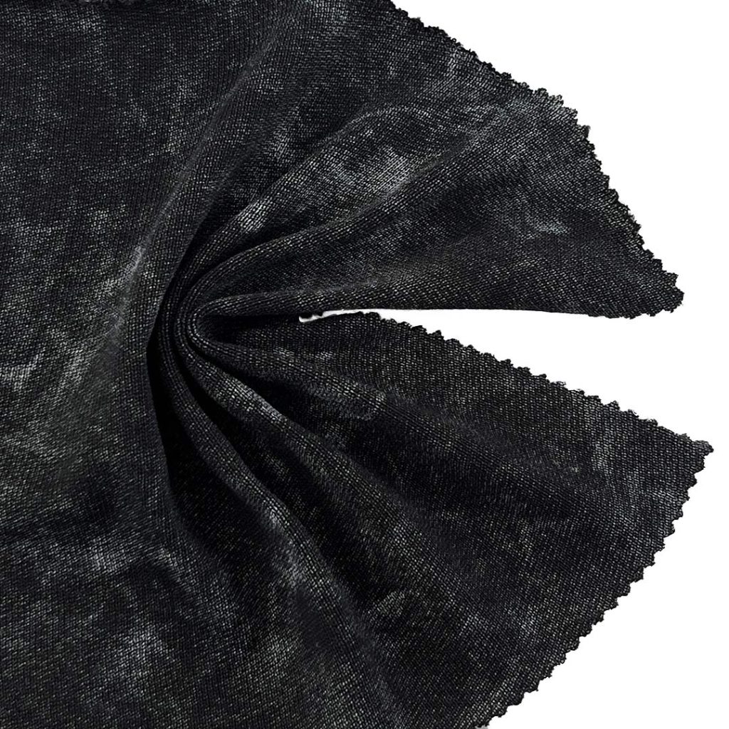 260gsm (9.2 oz) 100% Cotton Acid Wash Single Jersey Fabric Long Sleeve Shirt T-shirt H1722#