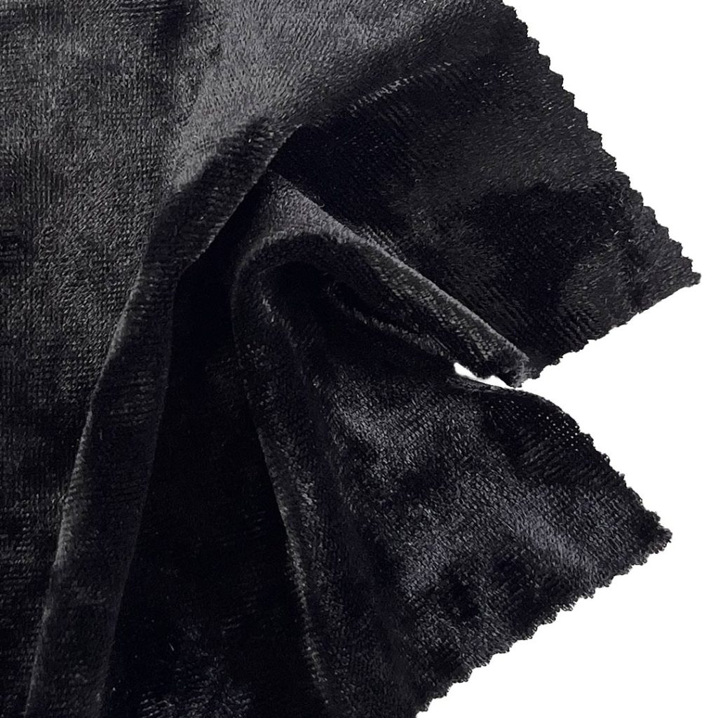 180gsm (6.3 oz) 90% Polyester 10% Spandex Crushed Velvet Plush Hand Feel Fabric Dress Evening Dress H2148