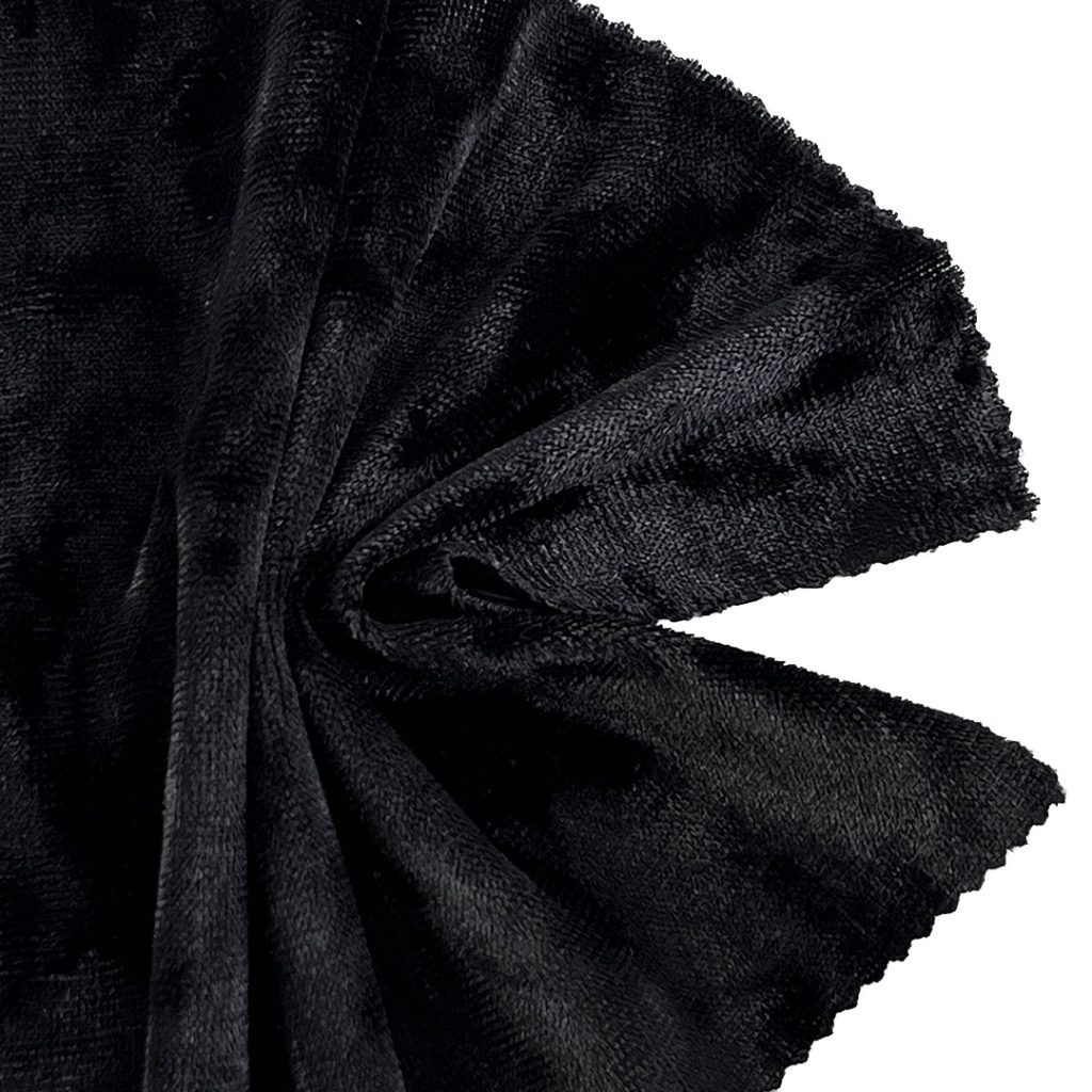 180gsm (6.3 oz) 90% Polyester 10% Spandex Crushed Velvet Plush Hand Feel Fabric Dress Evening Dress H2148
