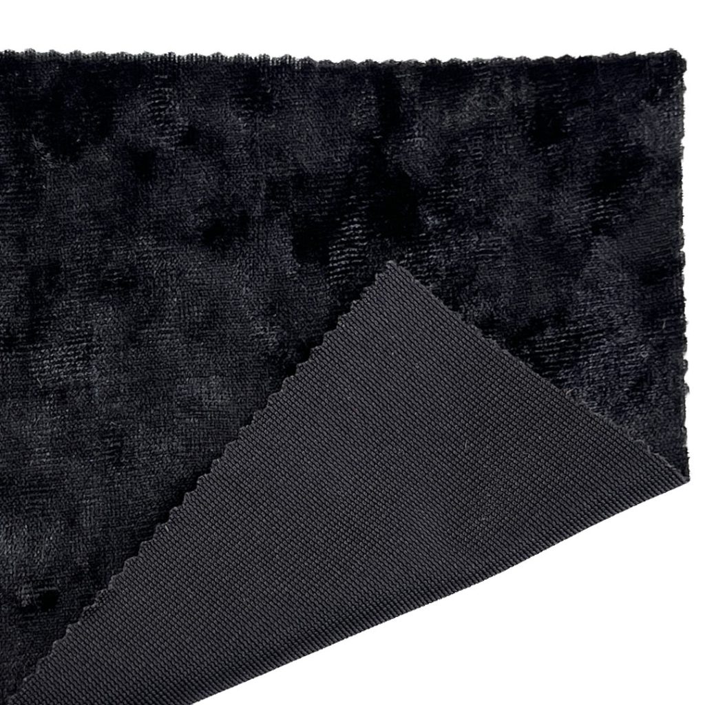 180gsm (6.3 oz) 90% Polyester 10% Spandex Crushed Velvet Plush Hand Feel Fabric Dress Evening Dress H2148