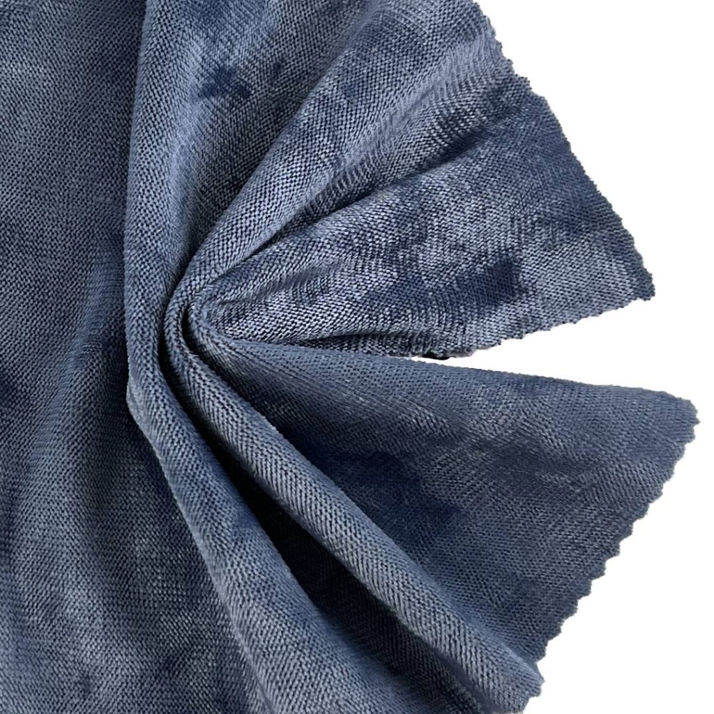 150gsm (5.3 oz) 85% Polyester 15% Spandex Crushed Velvet Plush Hand Feel Fabric Evening Dress Skirt H2250