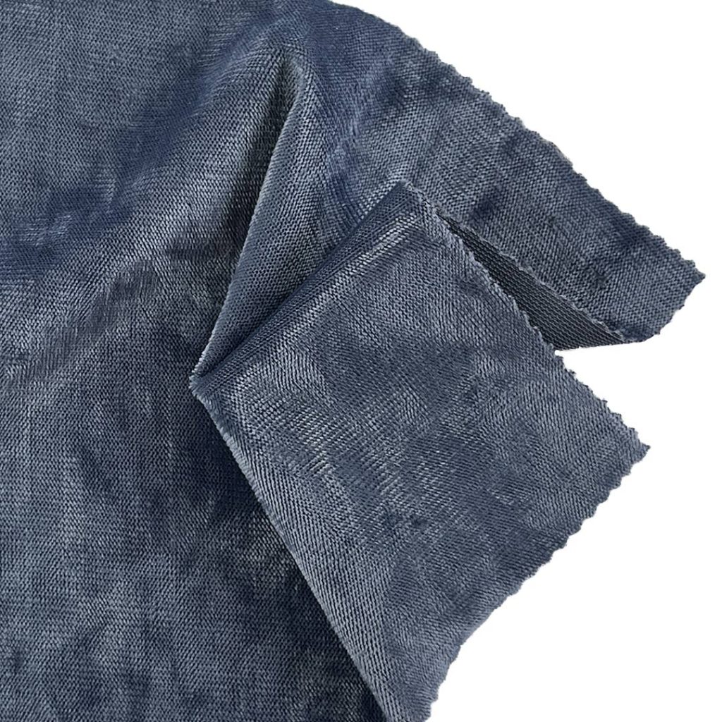 150gsm (5.3 oz) 85% Polyester 15% Spandex Crushed Velvet Plush Hand Feel Fabric Evening Dress Skirt H2250