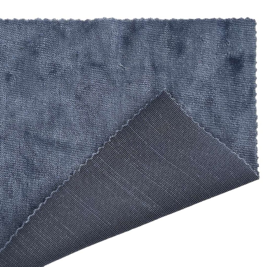 150gsm (5.3 oz) 85% Polyester 15% Spandex Crushed Velvet Plush Hand Feel Fabric Evening Dress Skirt H2250