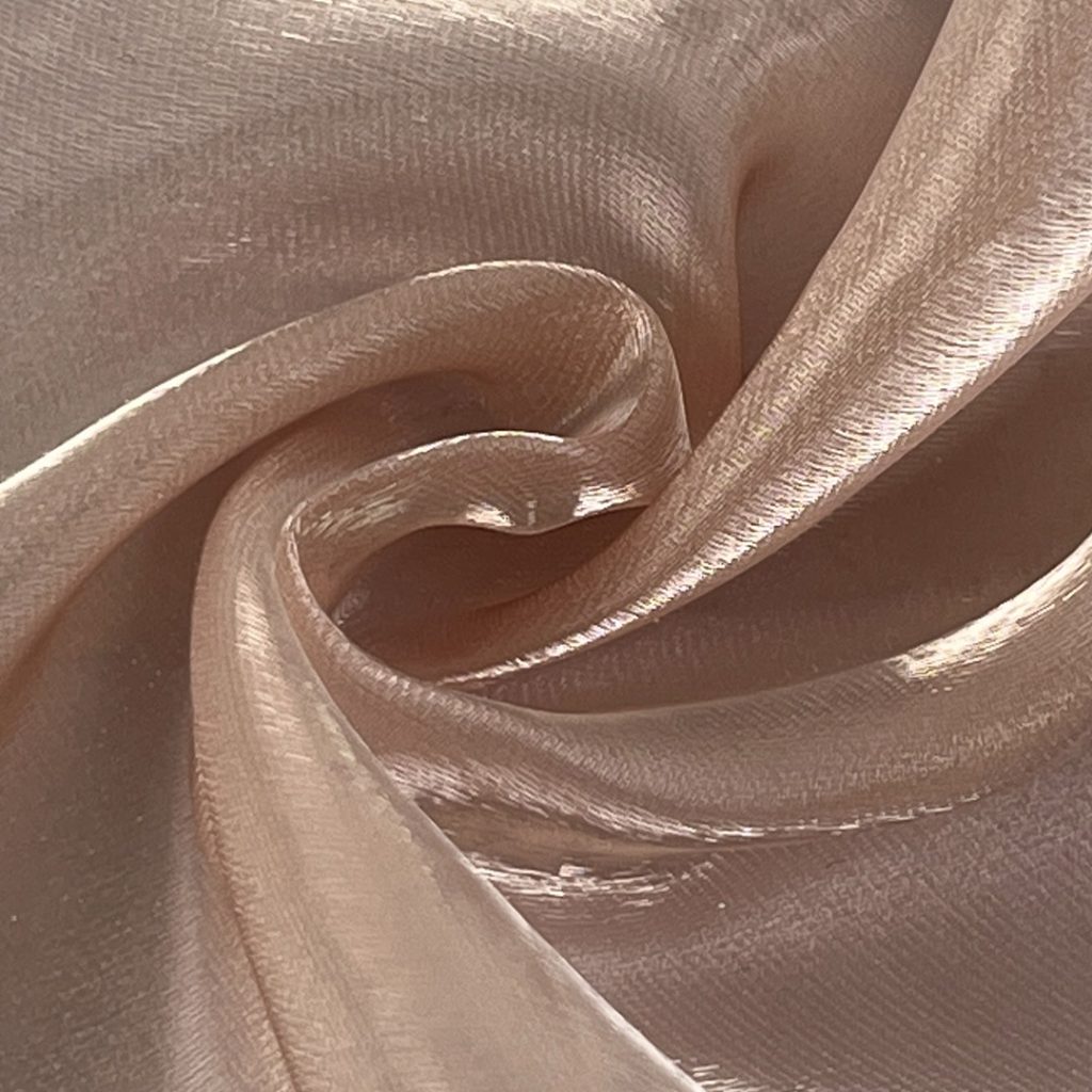 65gsm (2.3 oz) 100% Polyester Organza Glossy Translucent Fabric Dress Costume Blouse HY133