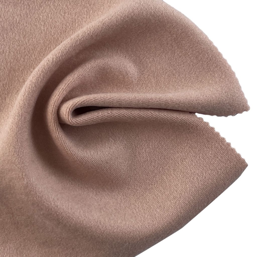 340gsm (12.0 oz) 8% Spandex 64% Acrylic 28% Viscose Double Knit Brushed Heat-Retaining Soft Hand Feel Fabric Sleepwear Cardigan K0037#