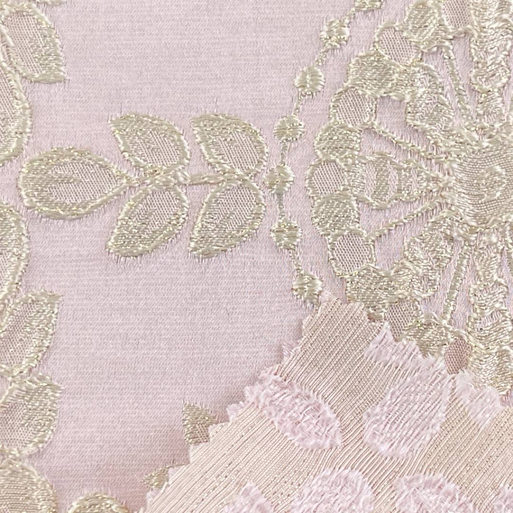 100% Polyester Brocade Ripstop Crisp Hand Feel Fabric Curtain Bed Runner P12884