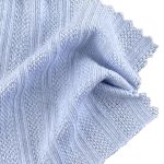 270gsm (9.5 oz) 64% Polyester 34% Cotton 2% Spandex Pointelle Textured Soft Hand Feel Fabric Tops Dress Q2115750