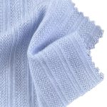 270gsm (9.5 oz) 64% Polyester 34% Cotton 2% Spandex Pointelle Textured Soft Hand Feel Fabric Tops Dress Q2115750