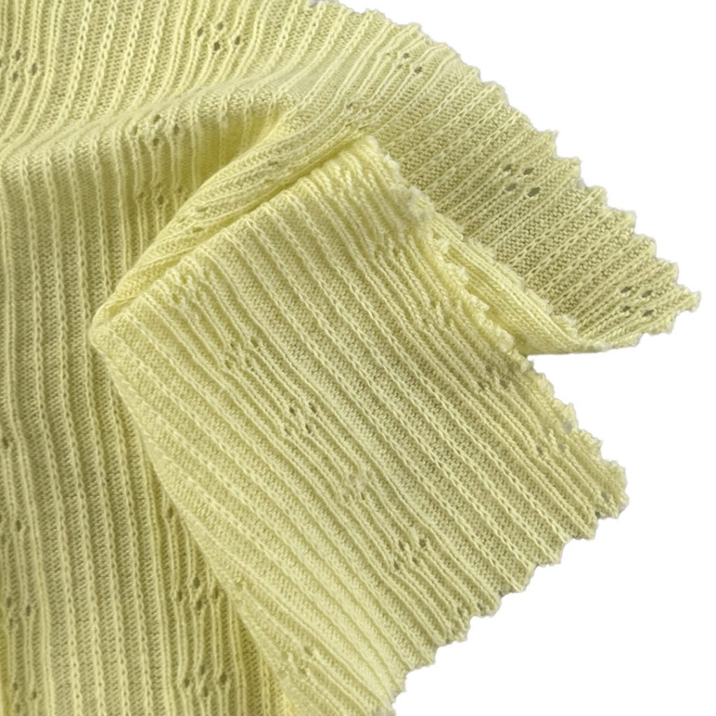 200gsm (7.1 oz) 100% Cotton Pointelle Textured Soft Hand Feel Fabric Cardigan Long Sleeve Shirt R0115790