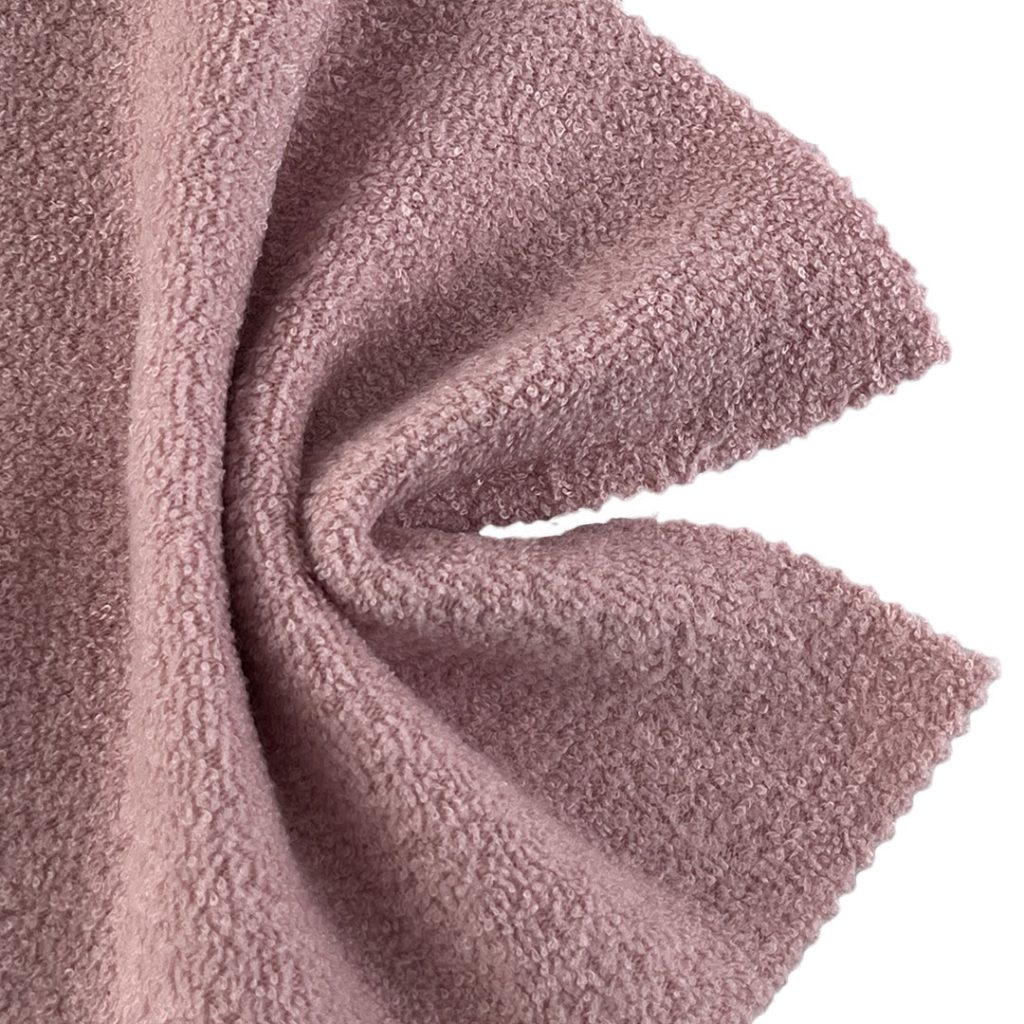 460gsm (16.2 oz) Front 29% Viscose 71% Polyester Back 95% Polyester 5% Spandex Towel Soft Hand Feel Fabric Sweater Sleepwear RF7101-1#