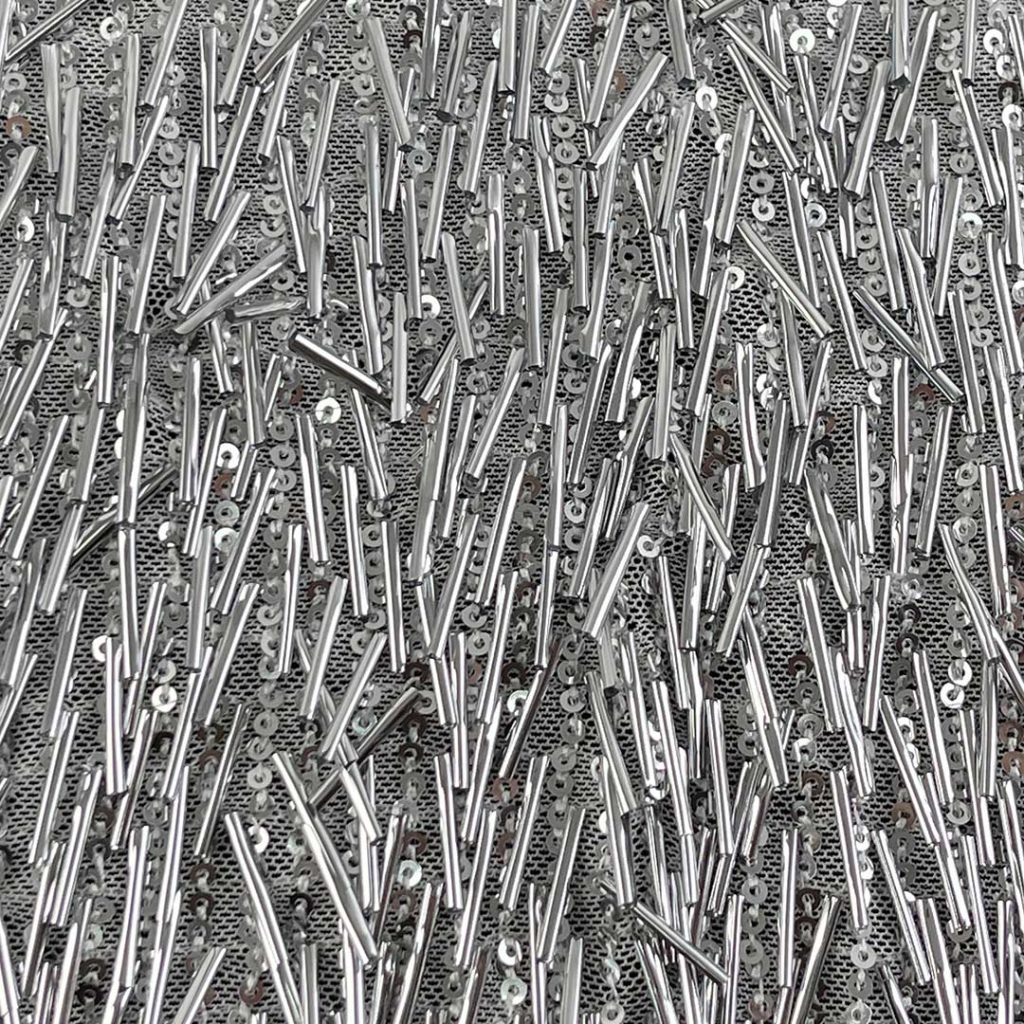 100% Polyester Beaded Glossy Shiny Fabric Craft Skirt RT06