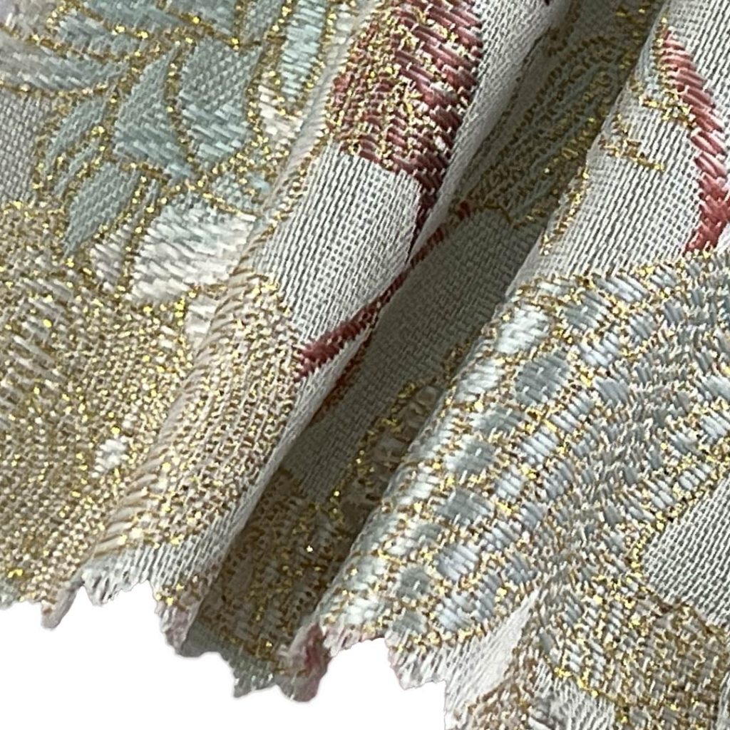 100% Polyester Brocade Crisp Hand Feel Ripstop Fabric Bed Runner Evening Gown SF-3318