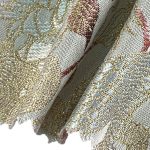 100% Polyester Brocade Crisp Hand Feel Ripstop Fabric Bed Runner Evening Gown SF-3318