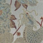 100% Polyester Brocade Crisp Hand Feel Ripstop Fabric Bed Runner Evening Gown SF-3318