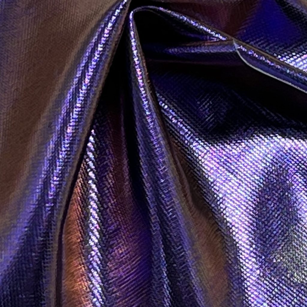 70gsm (2.5 oz) 100% Polyester Foil Iridescent Shiny Smooth Hand Feel Fabric Tops Skirt Y6751