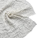 190gsm (6.7 oz) 70% Cotton 18% Polyamide 12% Spandex Crinkle Crinkled Textured Fabric Dress Evening Dress Tops WX7362