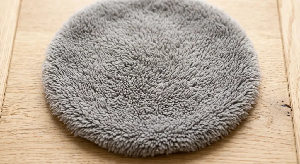 Close-up of polar fleece fabric showing dense plush pile and soft texture