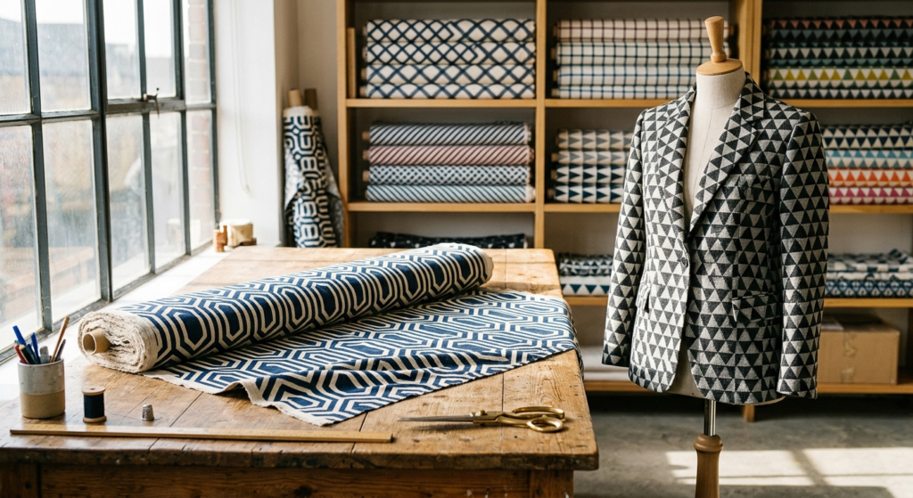 Grogram Cloth Modern Geometric Fabric by the Yard | Apparel & Home Décor