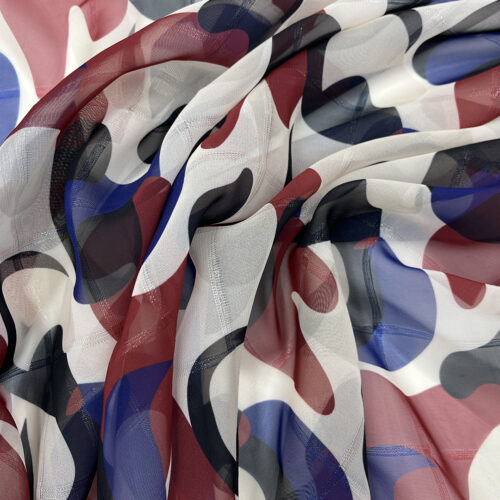 60gsm 100% Polyester Plaid Fabric 1K46