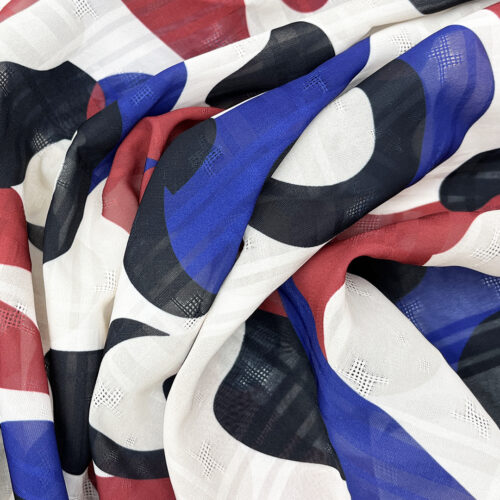 110gsm 100% Polyester Plaid Chiffon Fabric 1K71