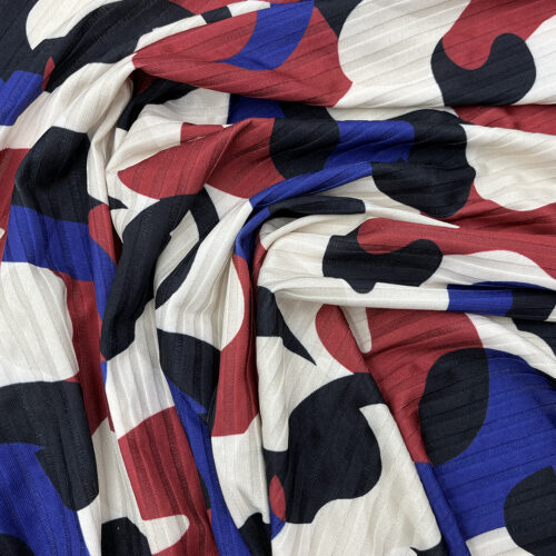 180gsm 95% Polyester 5% Spandex Rib Fabric 3K14