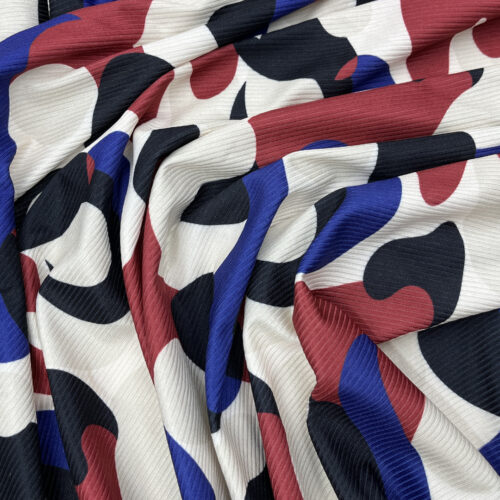 210gsm 95% Polyester 5% Spandex Rib Fabric 3K45