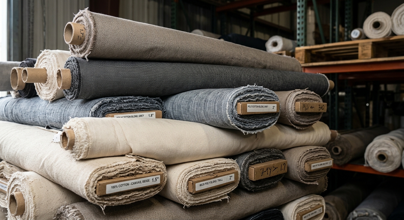 Comparison of polyester and cotton fabric rolls affected differently by 2026 tariffs